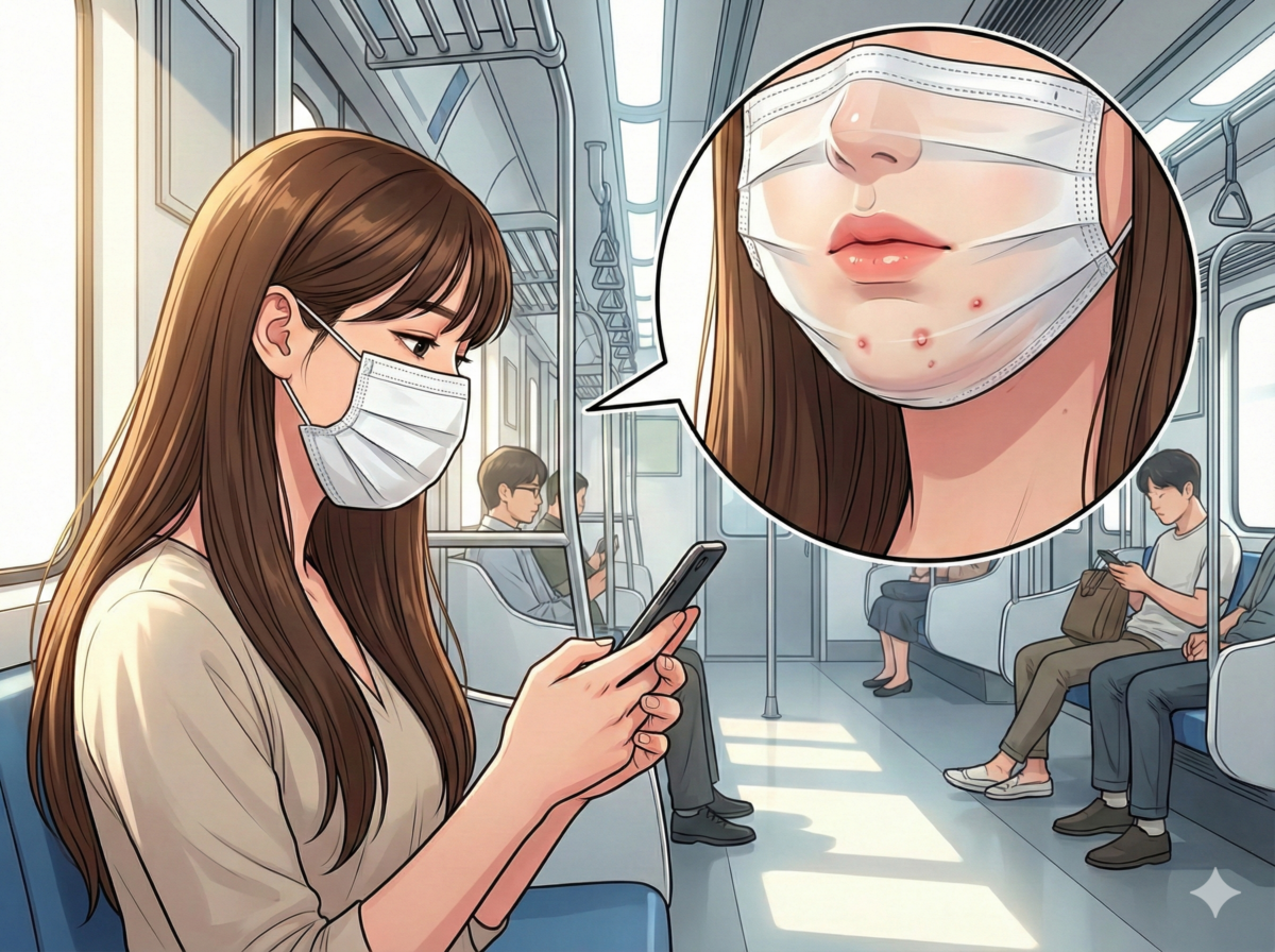 09. 长时间佩戴口罩闷出长痘环境