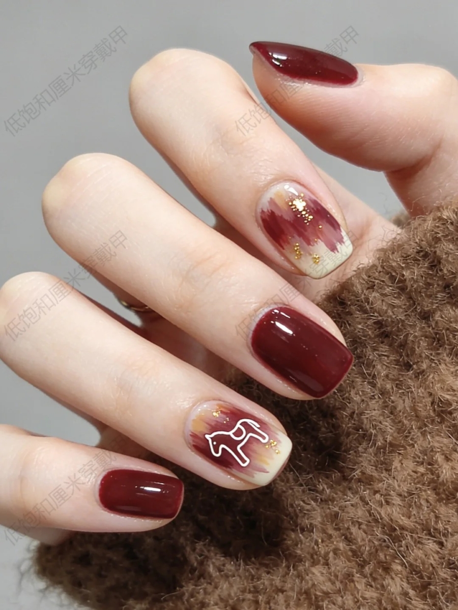 油画感晕染旋转木马