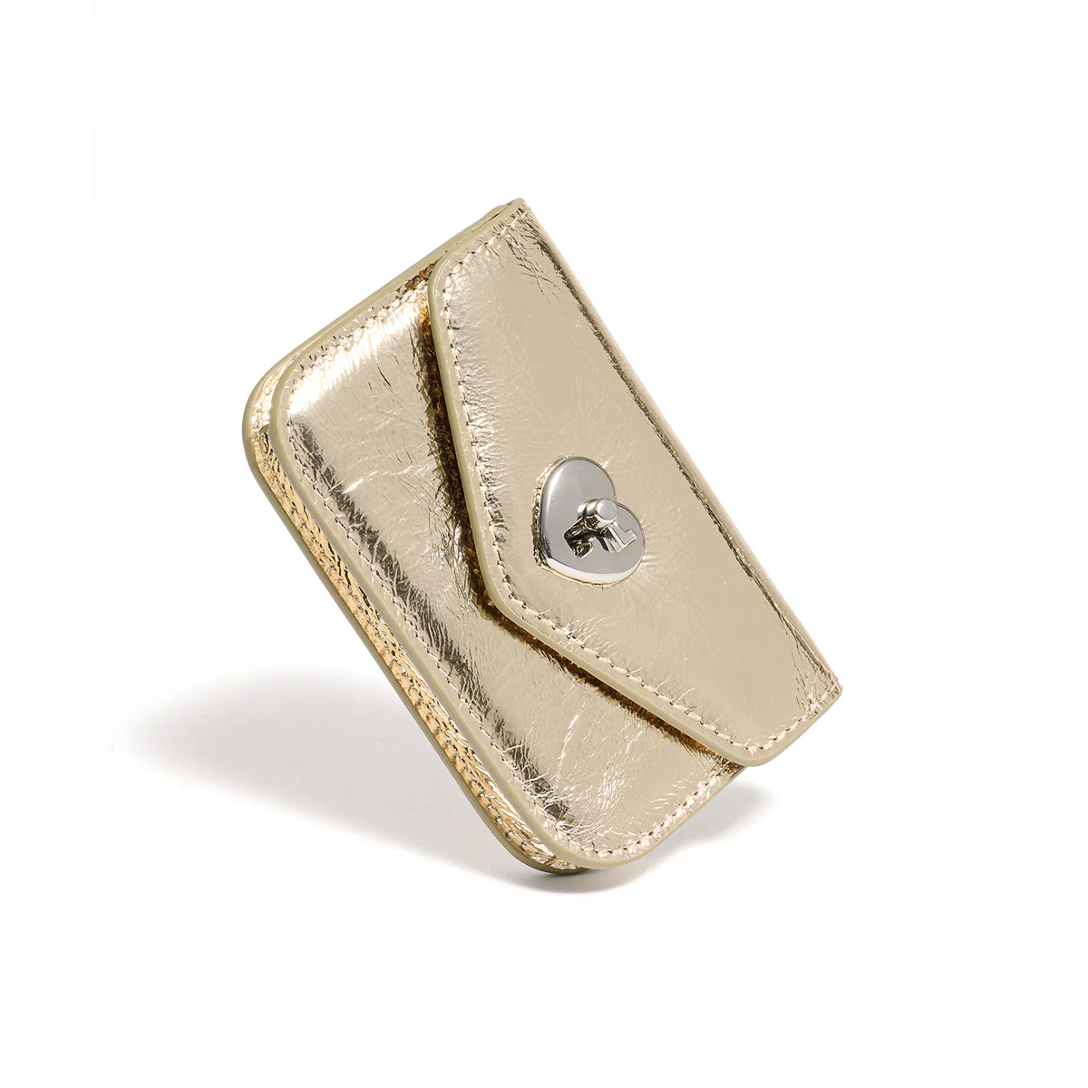 LE MASQUE Heart Lock Compact Card Wallet