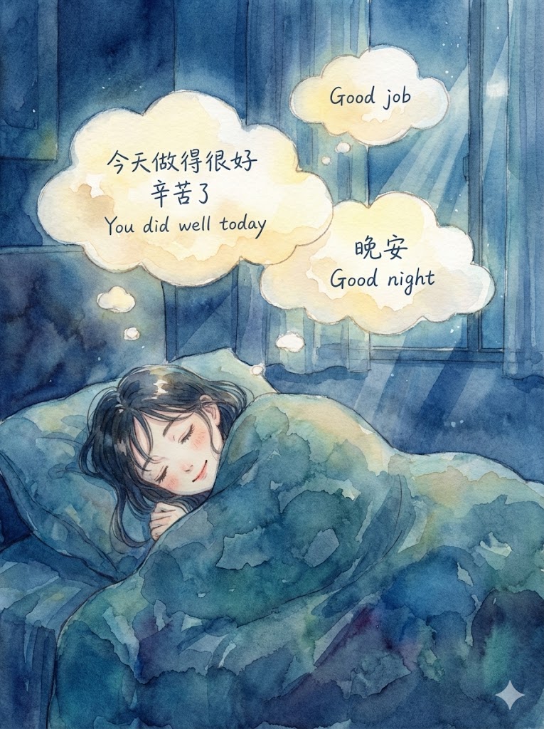 九、用自我肯定哄自己入睡