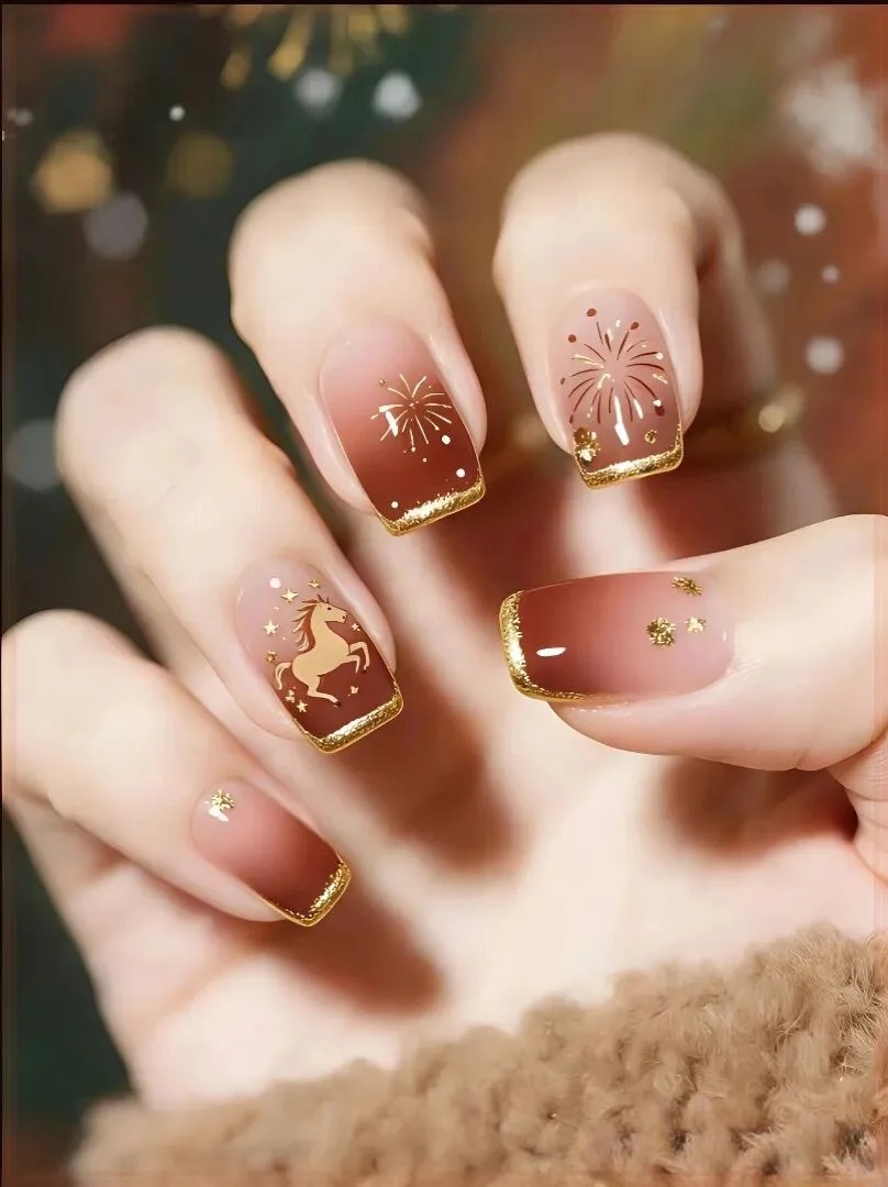 繁星烟花红棕金边马