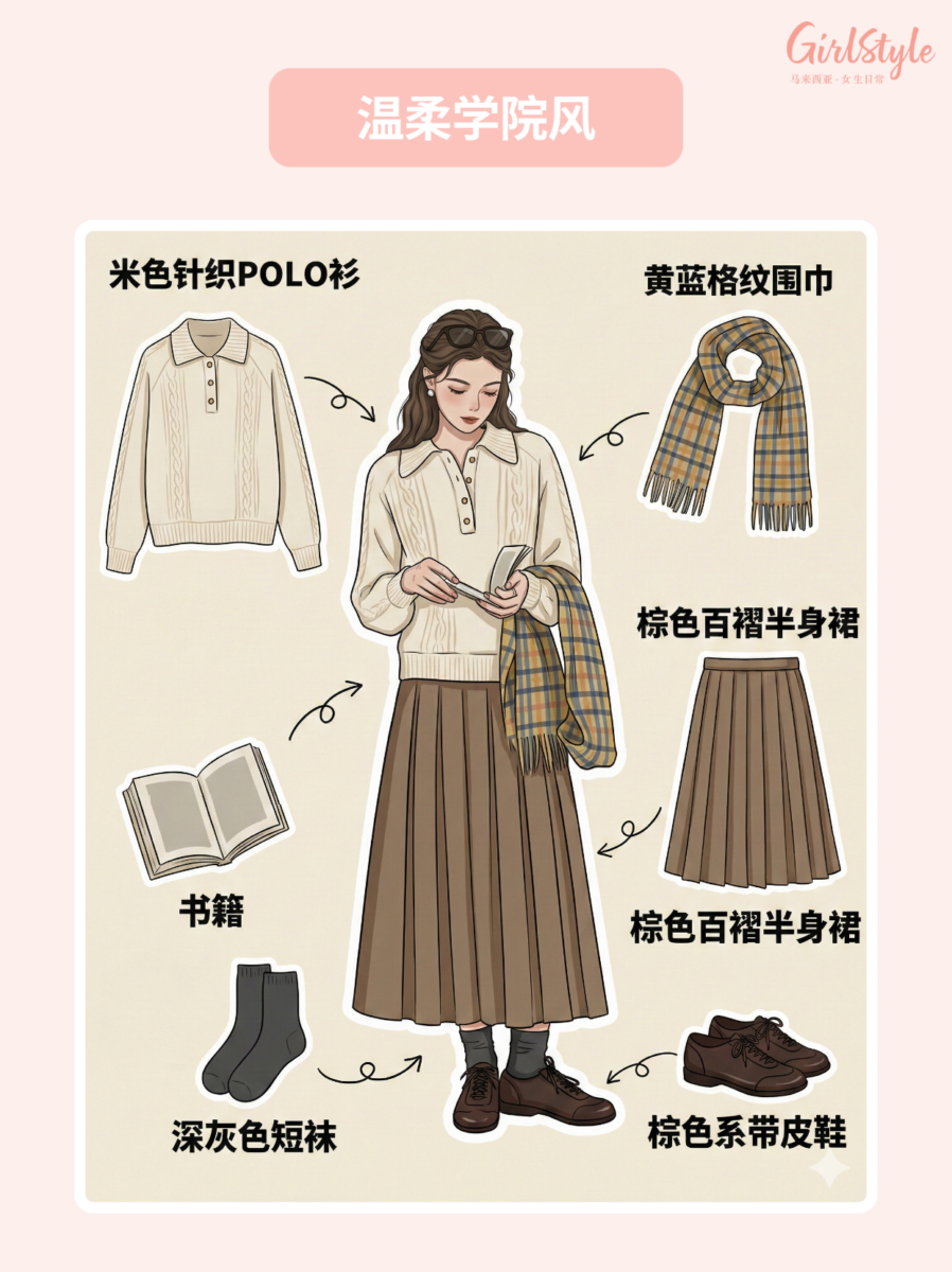 A 占比最高：温柔学院风