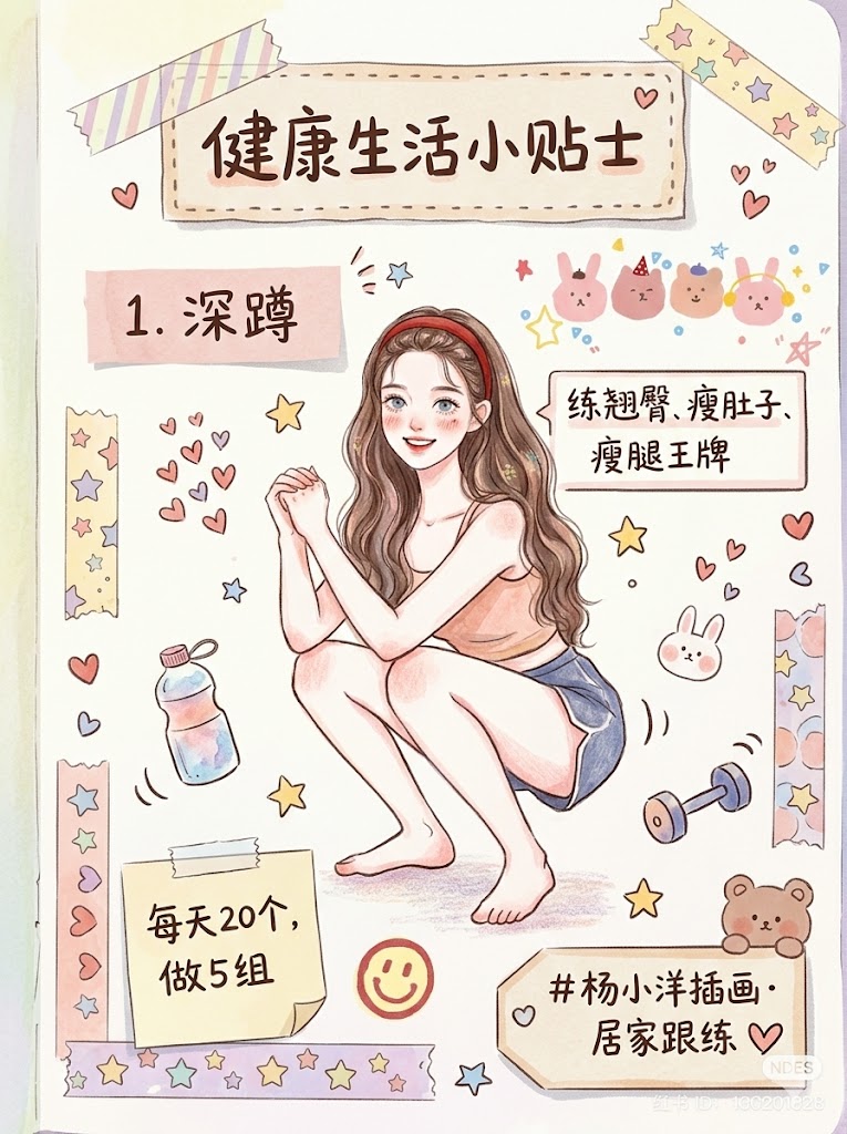 一、 减脂塑形王牌：深蹲