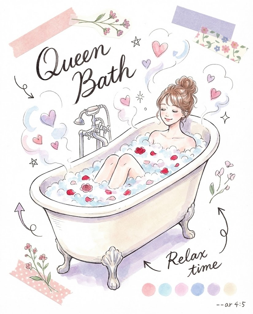1. 🛁 玫瑰女王浴