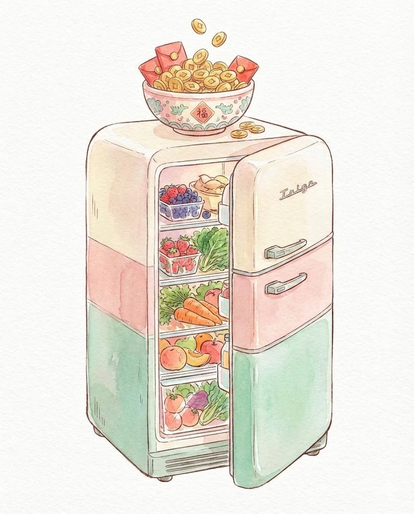 8. 🪙 冰箱聚宝盆：食禄无忧吃不胖