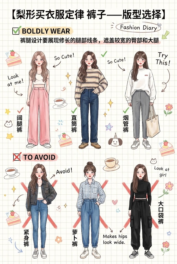 第五招：裤子版型——拒绝紧绷，拥抱松弛感