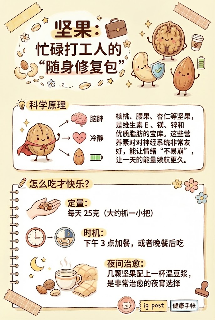 7. 坚果：忙碌打工人的“随身修复包”