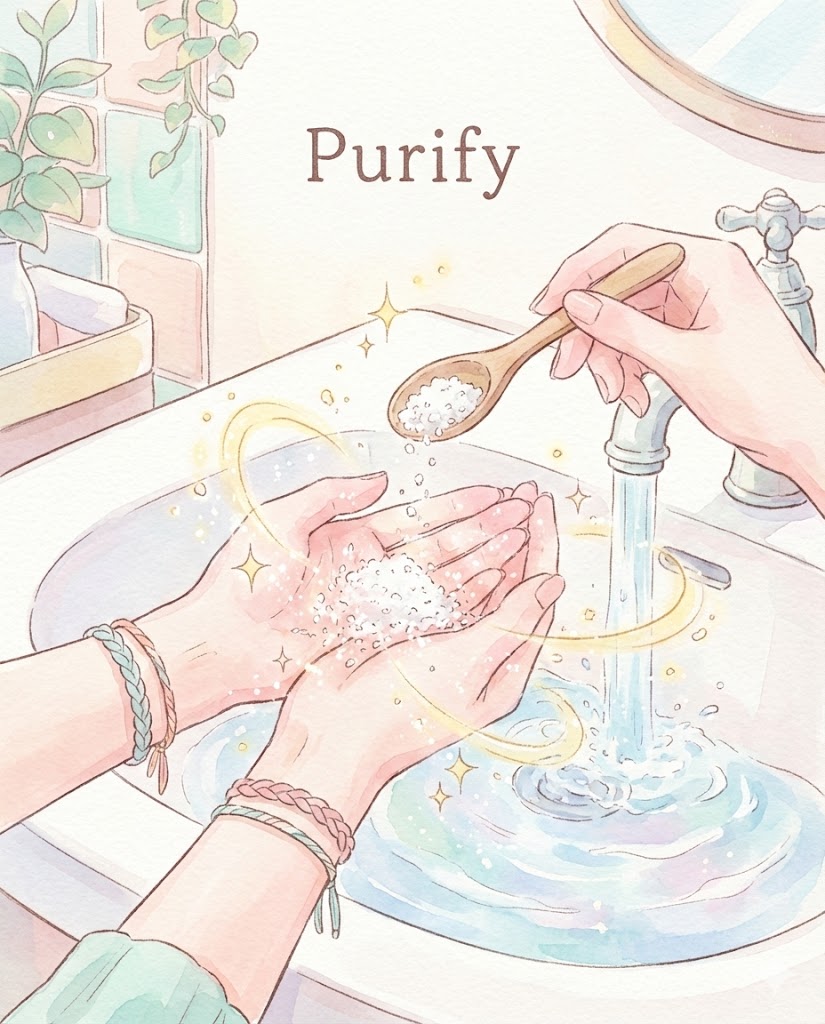 2. 🧂 手心搓盐：给运气“去去角质”