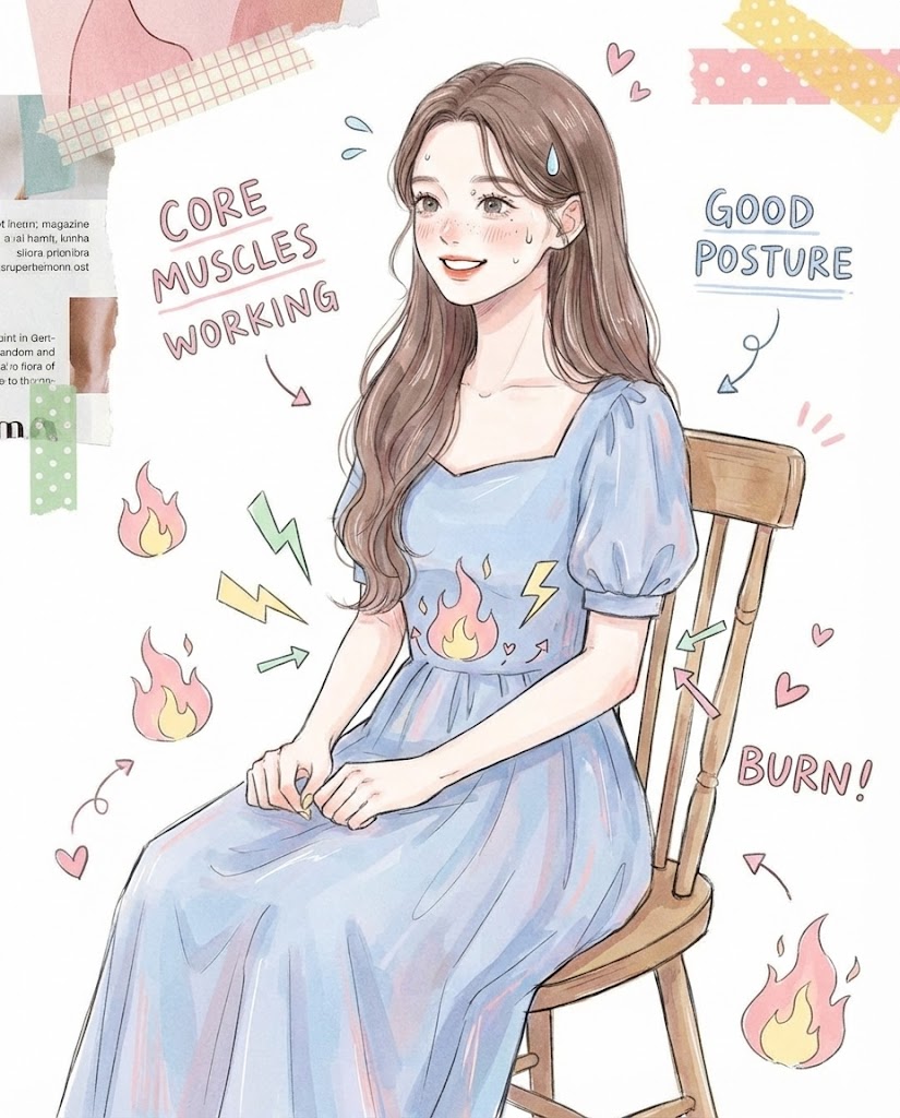 换个坐姿，肚子真的平了！