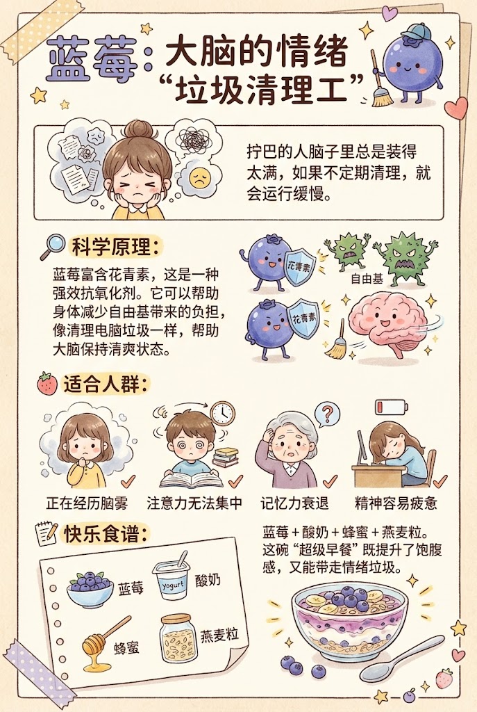 4. 蓝莓：大脑的情绪“垃圾清理工”