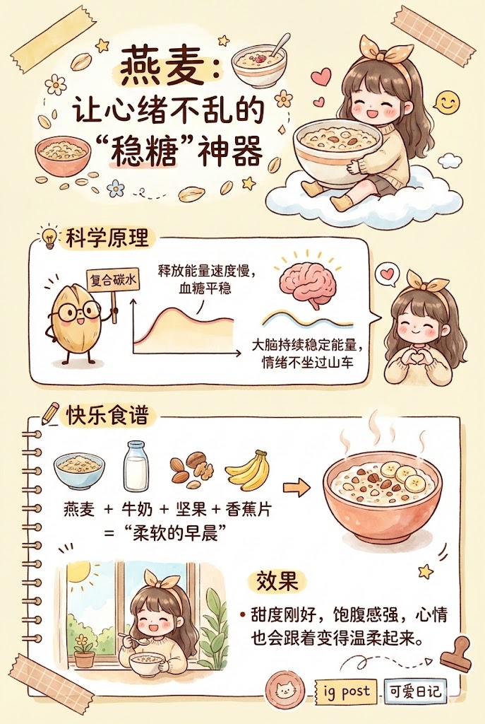 6. 燕麦：让心绪不乱的“稳糖”神器