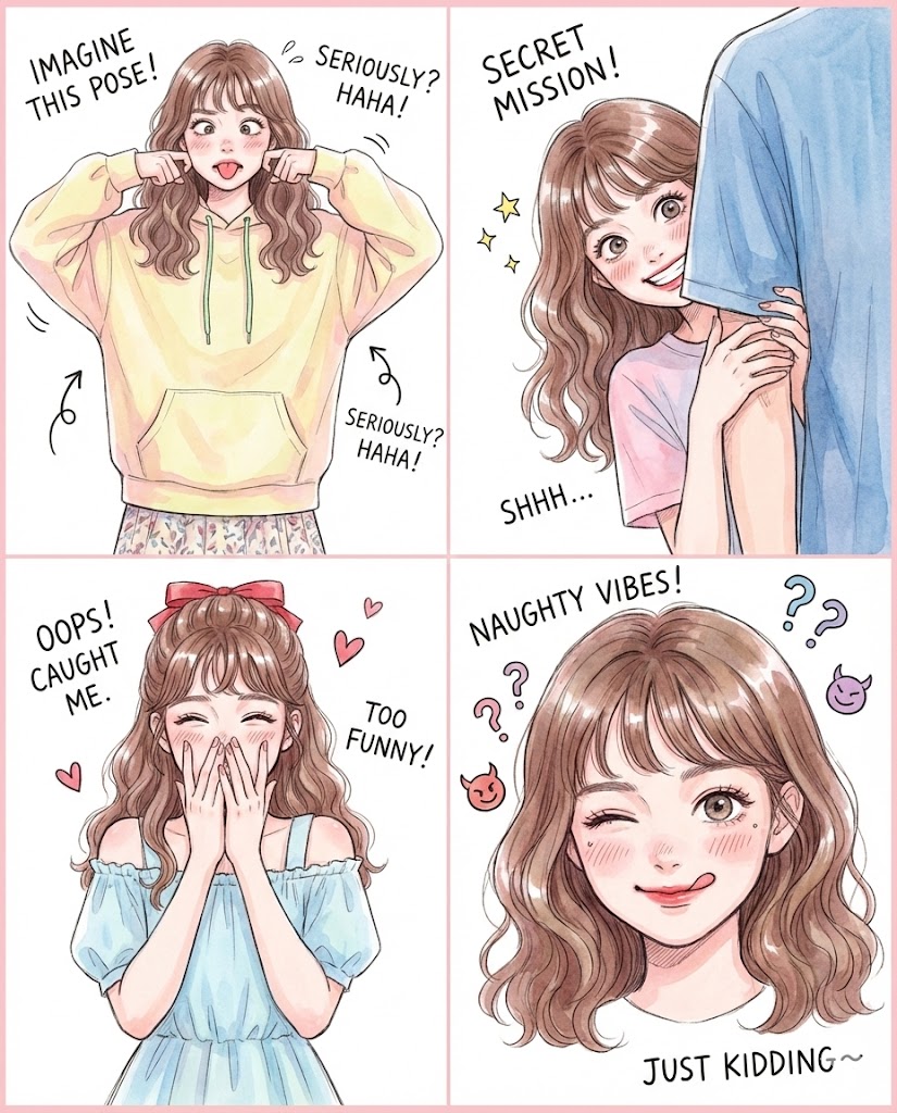 9. 🤪 模仿他的调皮样子：专属的幽默感