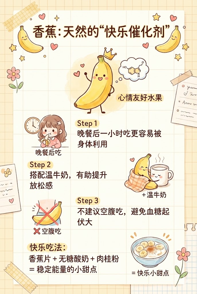 1. 香蕉：天然的“快乐催化剂”