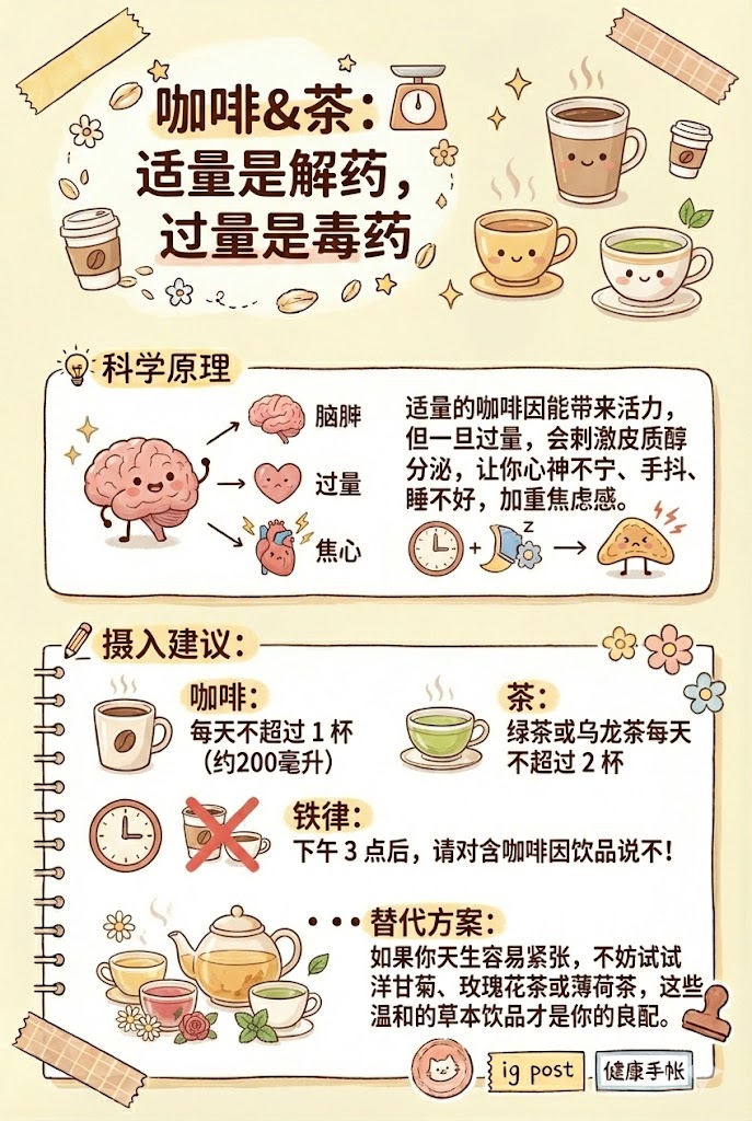 8. 咖啡 & 茶：适量是解药，过量是毒药