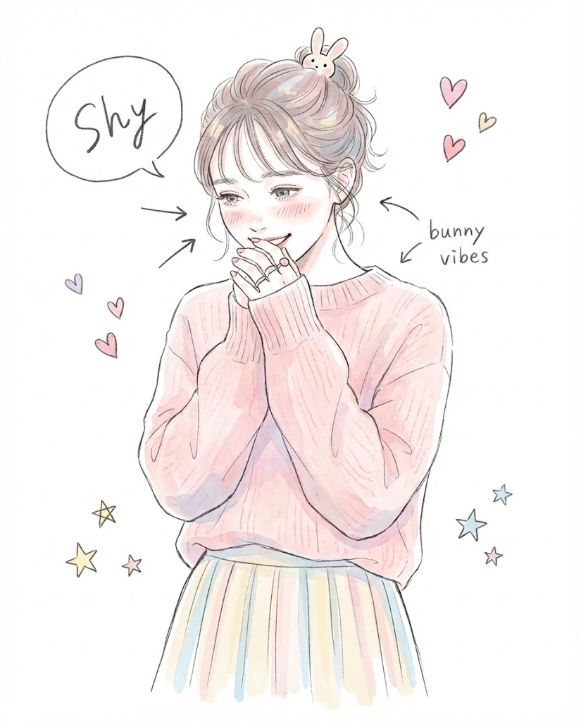 7. 🥰 被夸后的害羞：纯情的小兔子