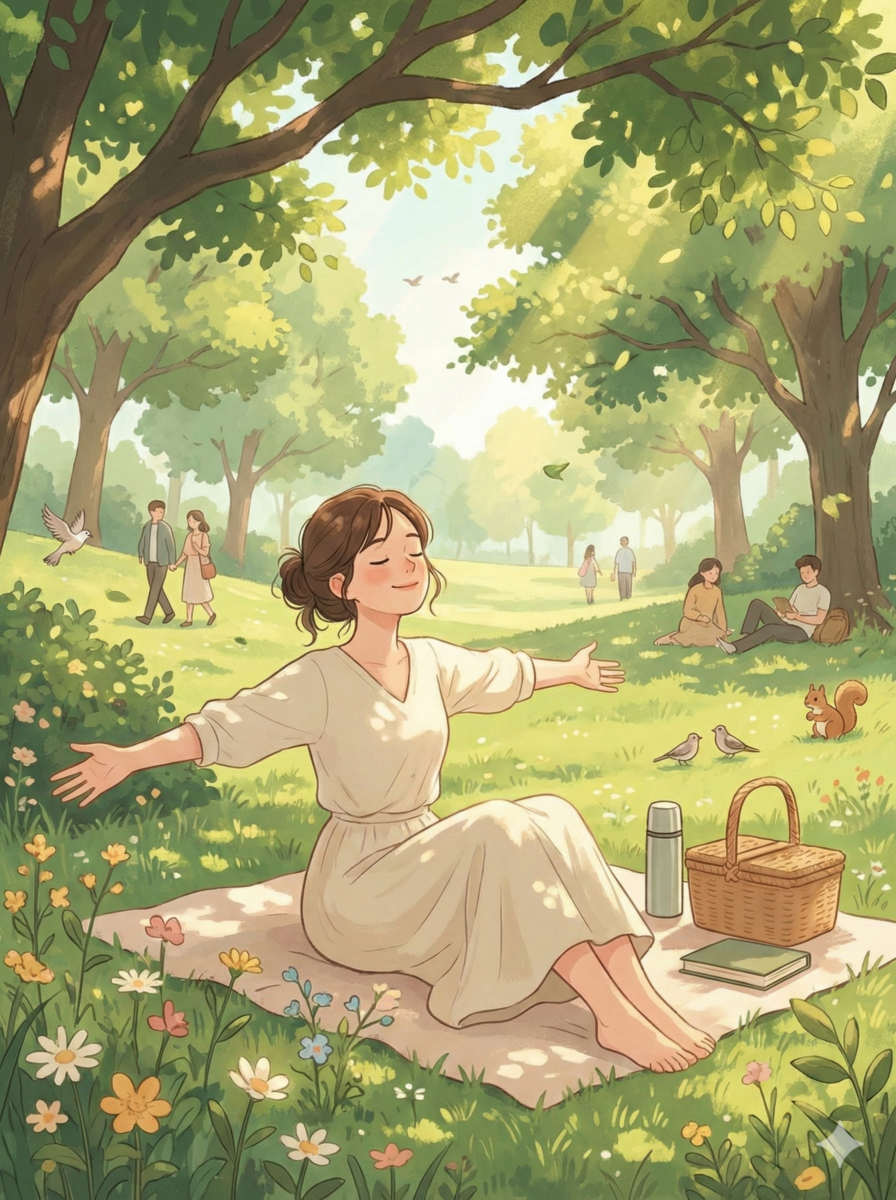 疗愈疲惫的身心状态：周末去公园吸氧