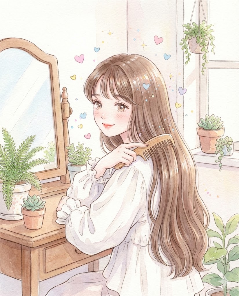 3. 💇‍♀️ 梳通发丝：做个“头脑清醒”的女神