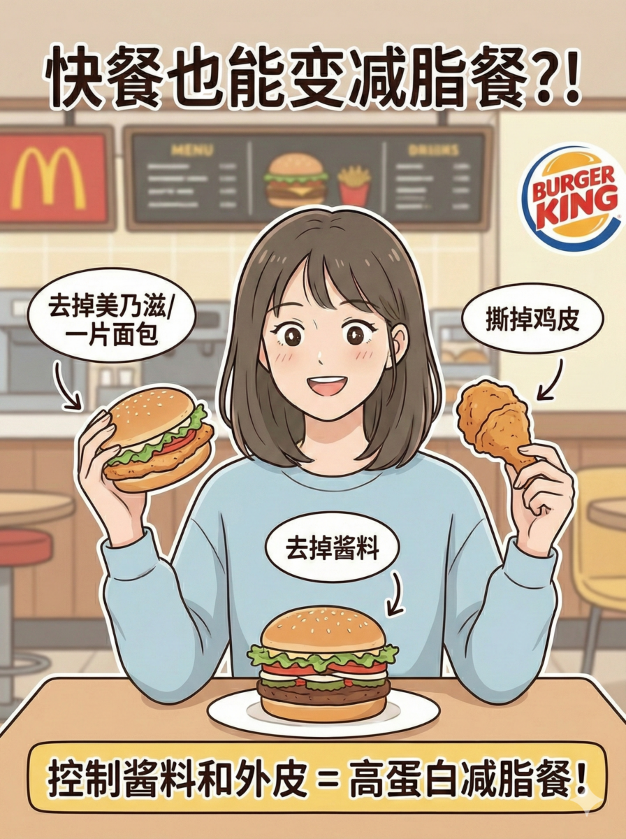 麦当劳和汉堡王也能吃？快餐店里的聪明选法