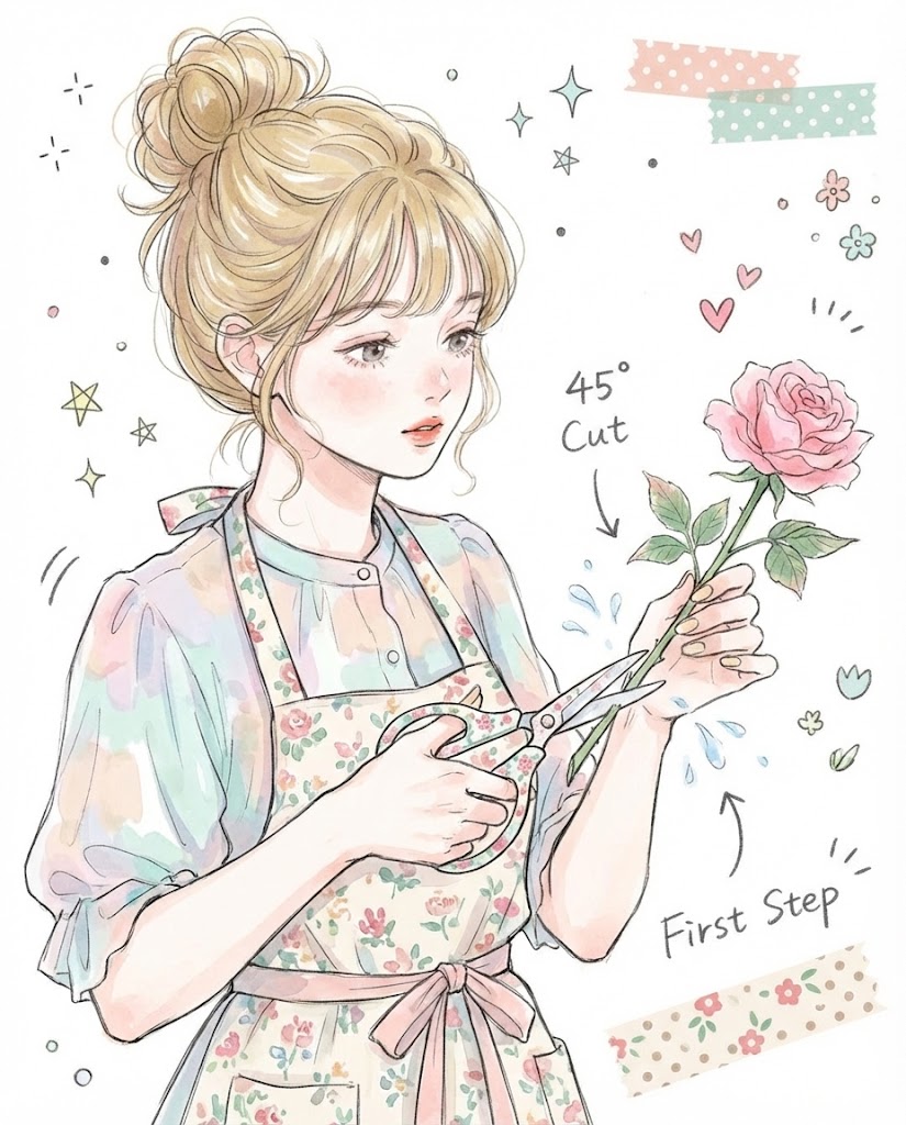 1. ✂️ 第一刀很关键：45度斜剪法