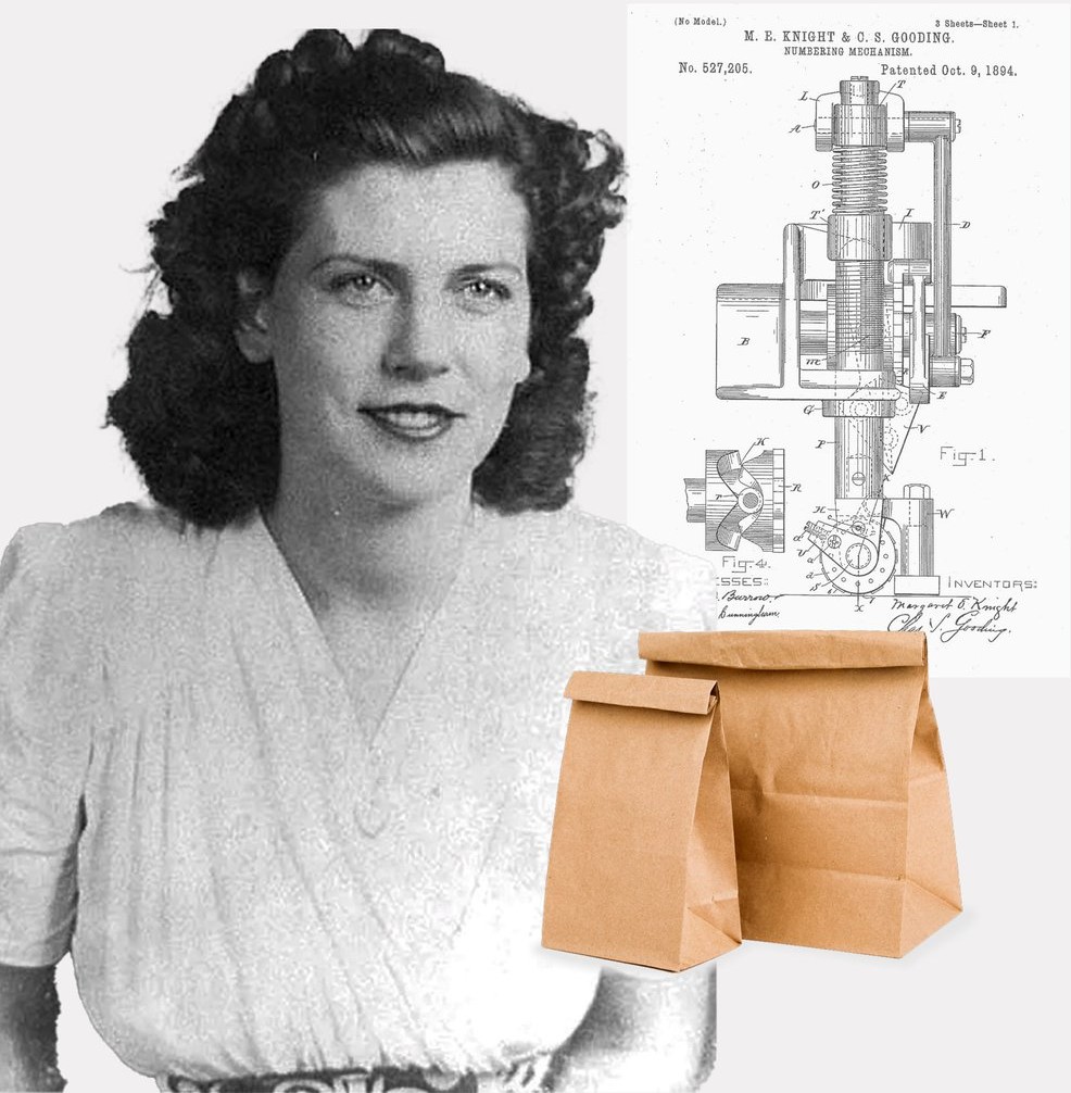 自动纸袋机器的发明人：玛格丽特·奈特 (Margaret Knight)