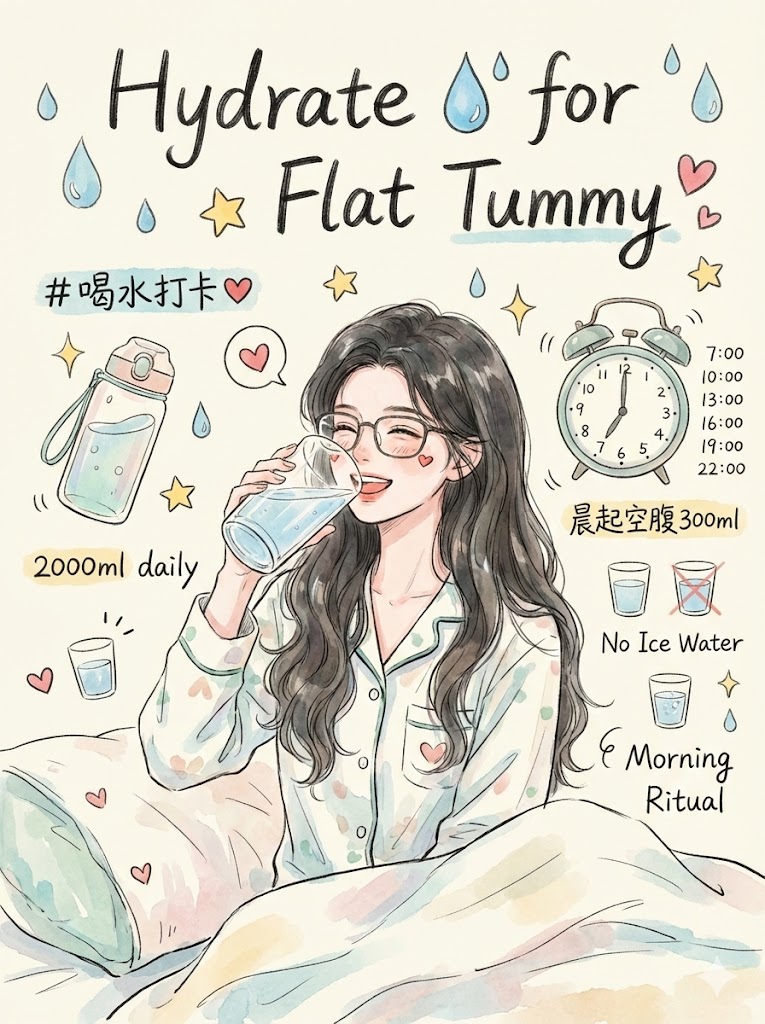 1. 喝对水，肚子平一半