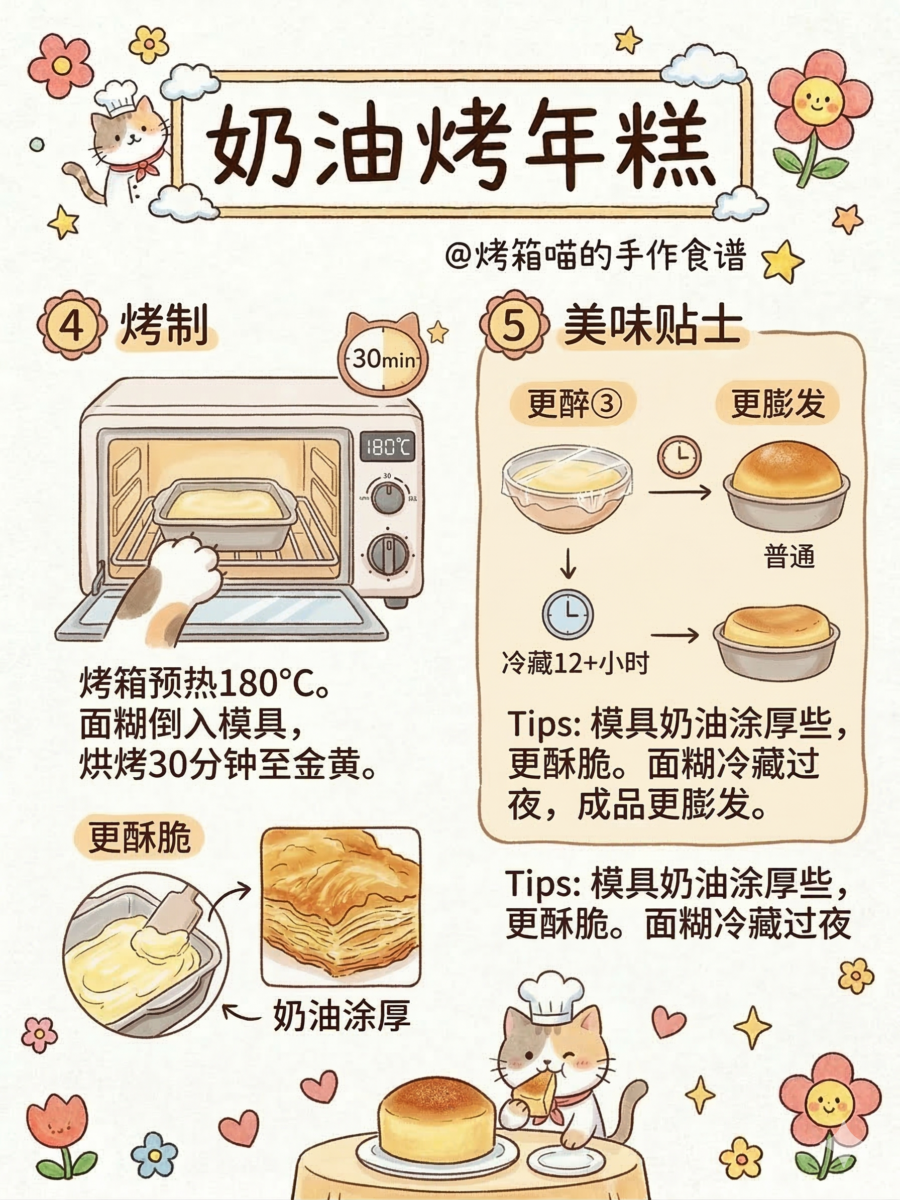 奶油烤年糕制作步骤