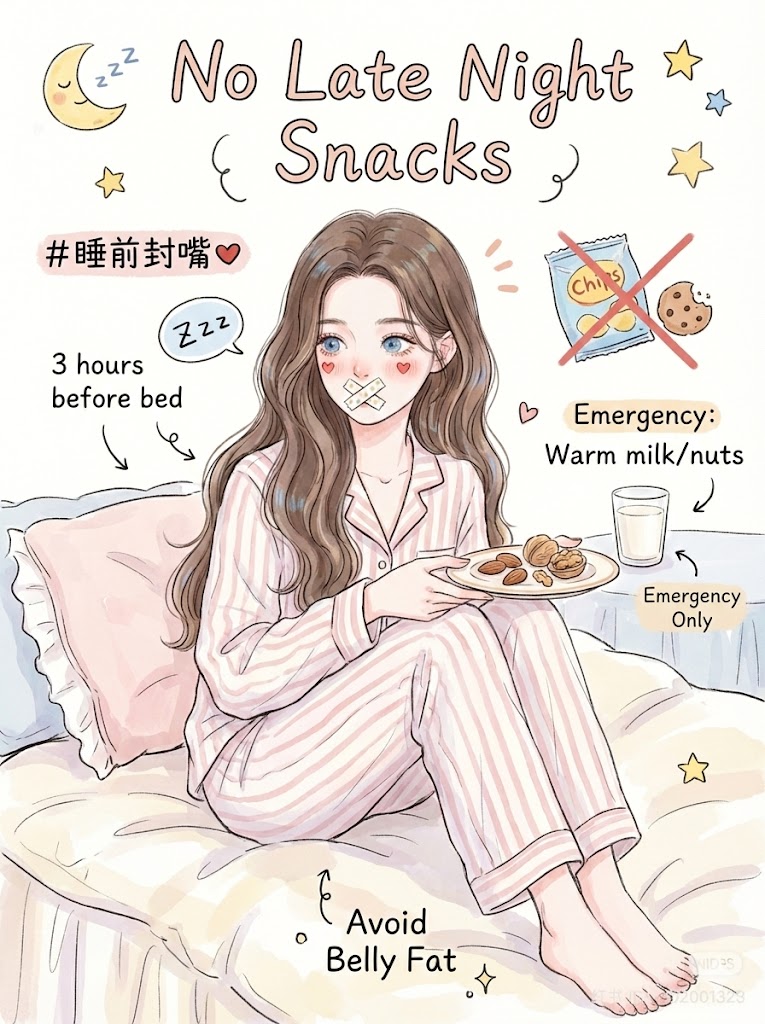 4. 睡前3小时“封嘴”