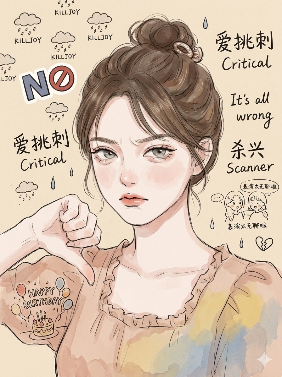 🚩 特征二：行走的扫兴包！爱挑刺的“指责型人格者”