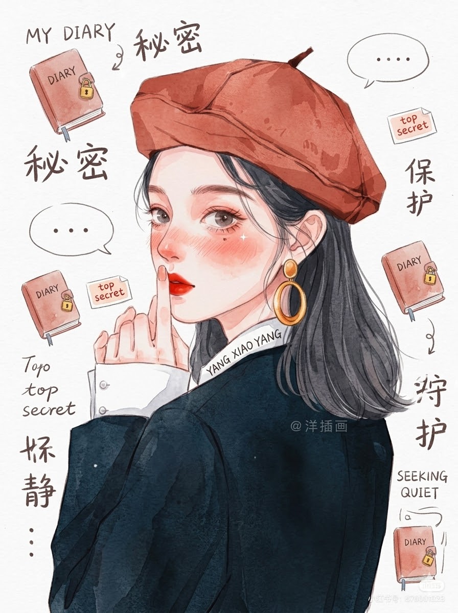 1. 守口如瓶：不说自己的私事