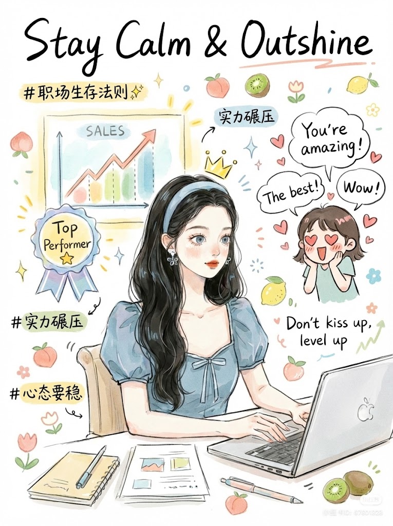 一、 面对“马屁精”：调整心态，比她更强