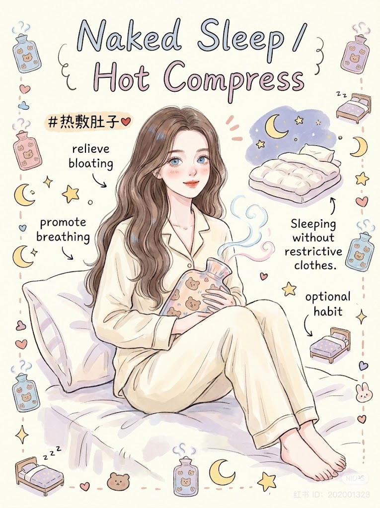 8. 裸睡/热敷（可选）