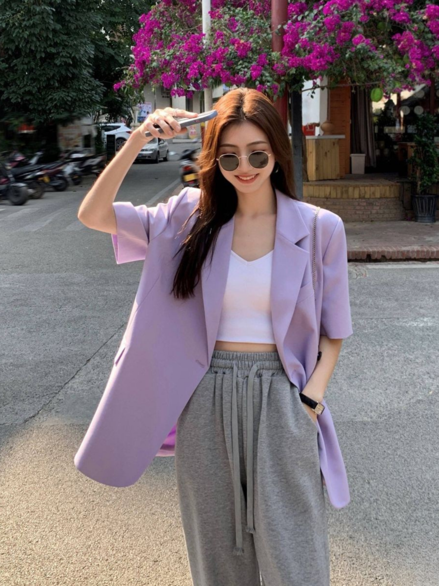 灰色搭配粉色/ 紫色 | 浪漫氛围