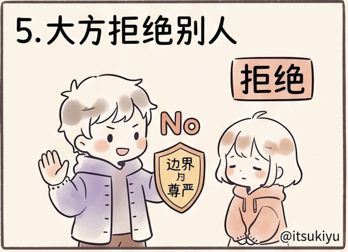 5. 大方拒绝别人：你的善良必须带点锋芒