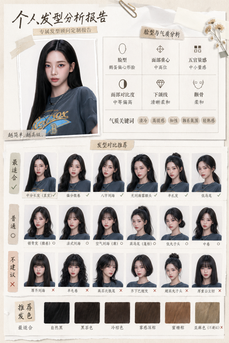 示例：个人发型分析报告