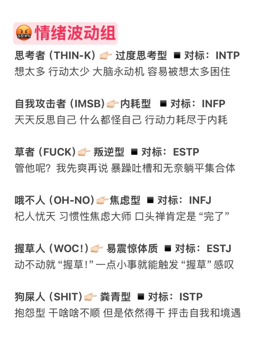 情绪波动组：内耗人的灵魂写照