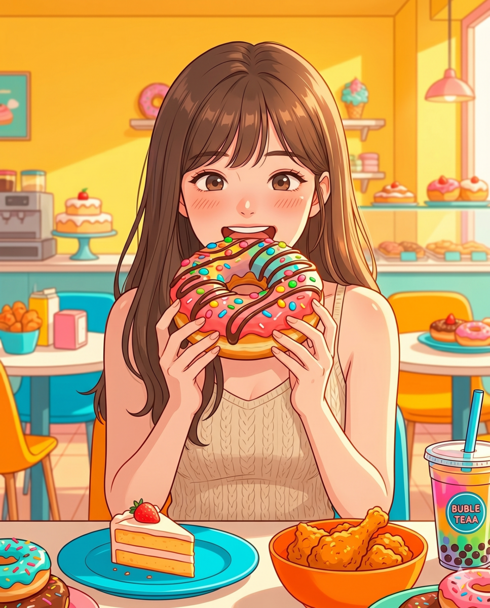 选项 A 较多：纯粹的“贪吃型肥胖”，管住嘴最管用