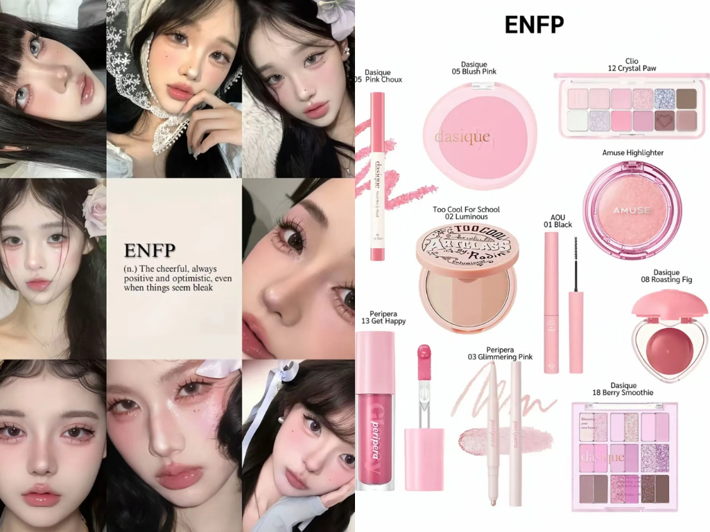 ENFP 竞选者：梦幻甜心多巴胺妆