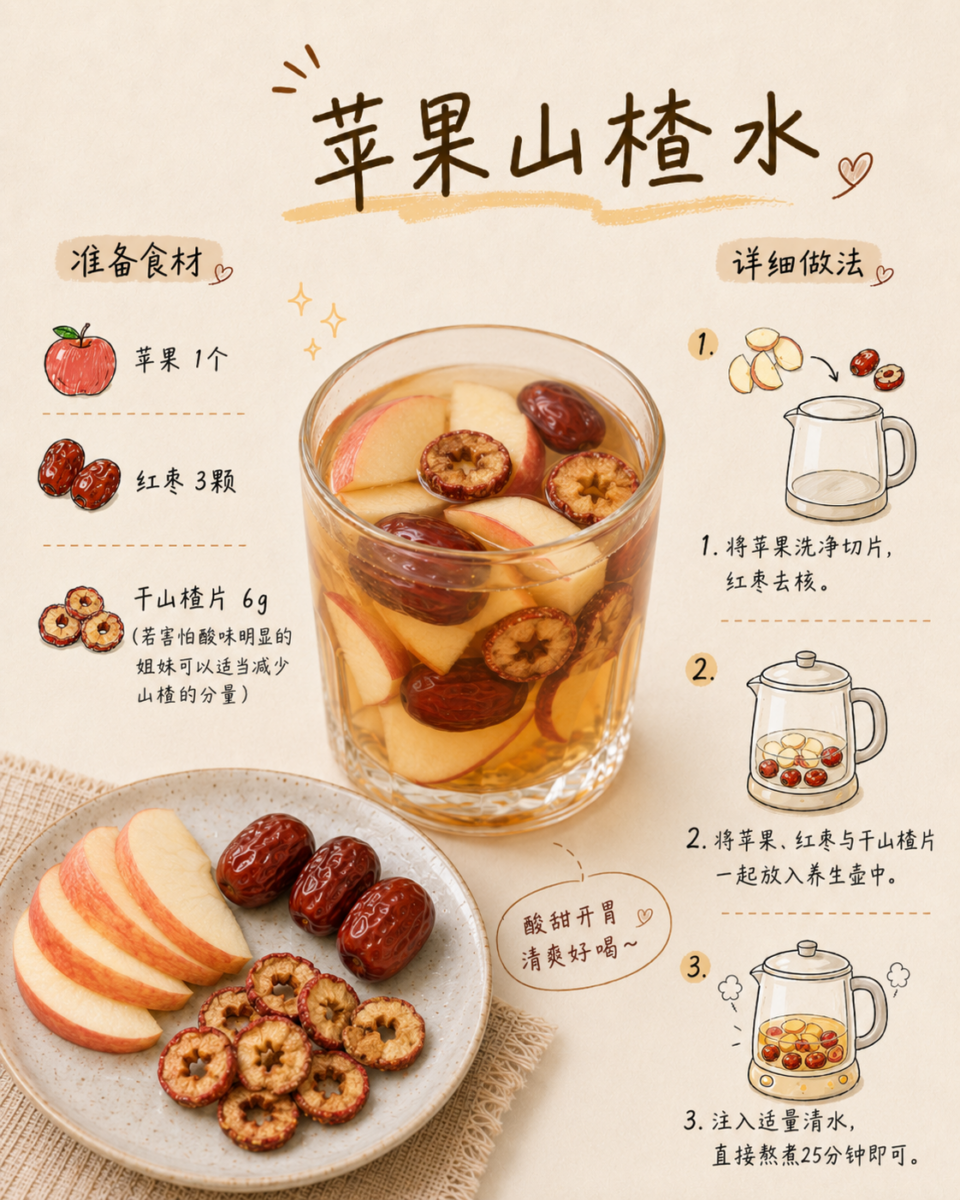 苹果山楂水 | 健脾开胃解油腻