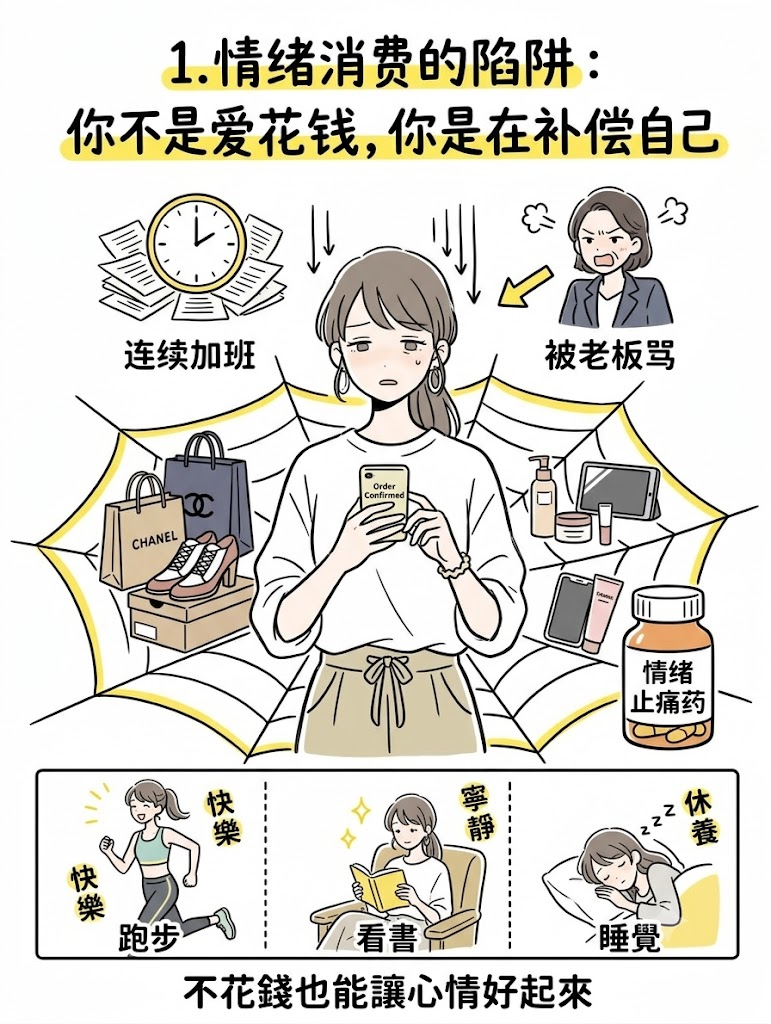 1. 情绪消费的陷阱：你不是爱花钱，你是在补偿自己