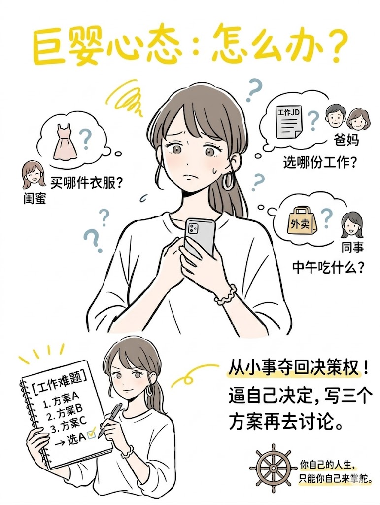 3. 行为上依赖别人：永远都在问“怎么办”的巨婴