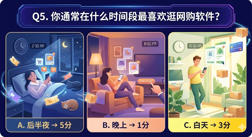 Q5. 你通常在什么时间段最喜欢逛网购软件？