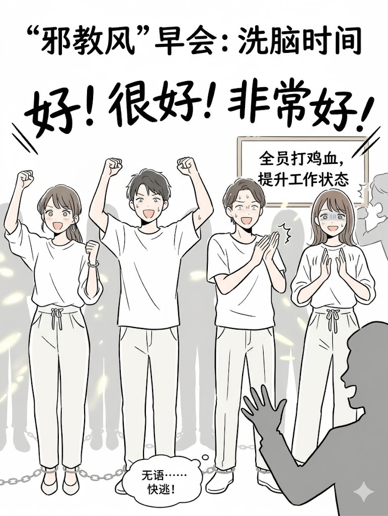2.每天早上开早会喊口号