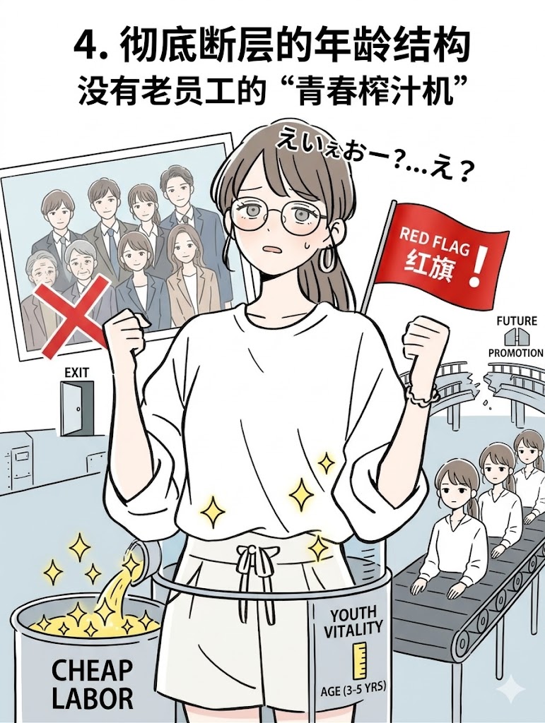 4.没有老员工的公司