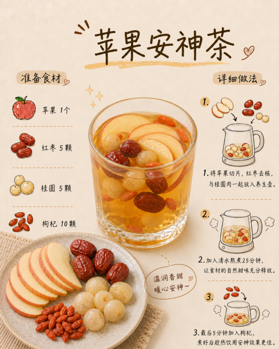 苹果安神茶 | 拒绝失眠美容觉