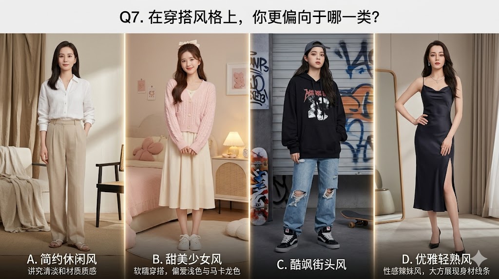 Q7. 在穿搭风格上，你更偏向于哪一类？