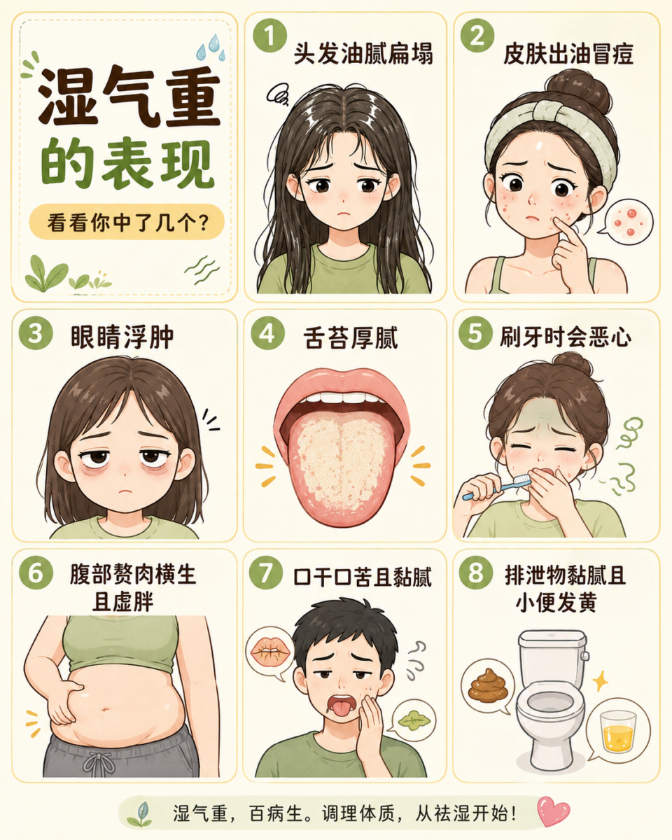 湿气重的8种表现