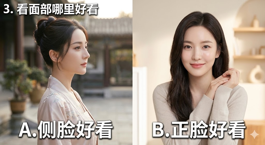 3. 看面部哪里好看