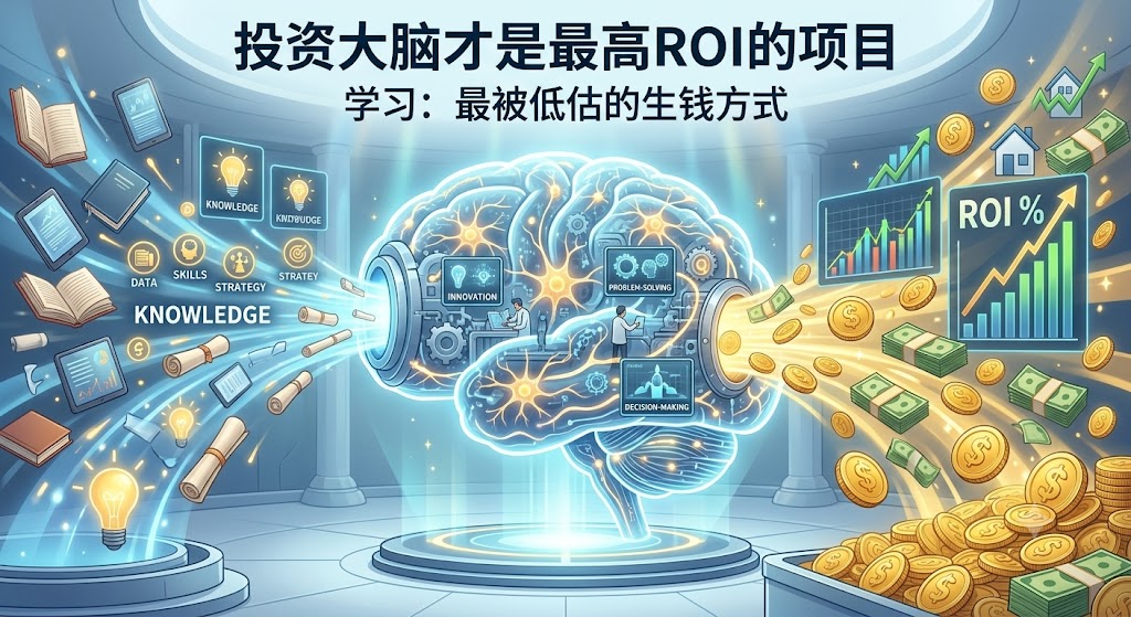 三、 学习：最被低估的生钱方式，投资大脑才是最高ROI的项目