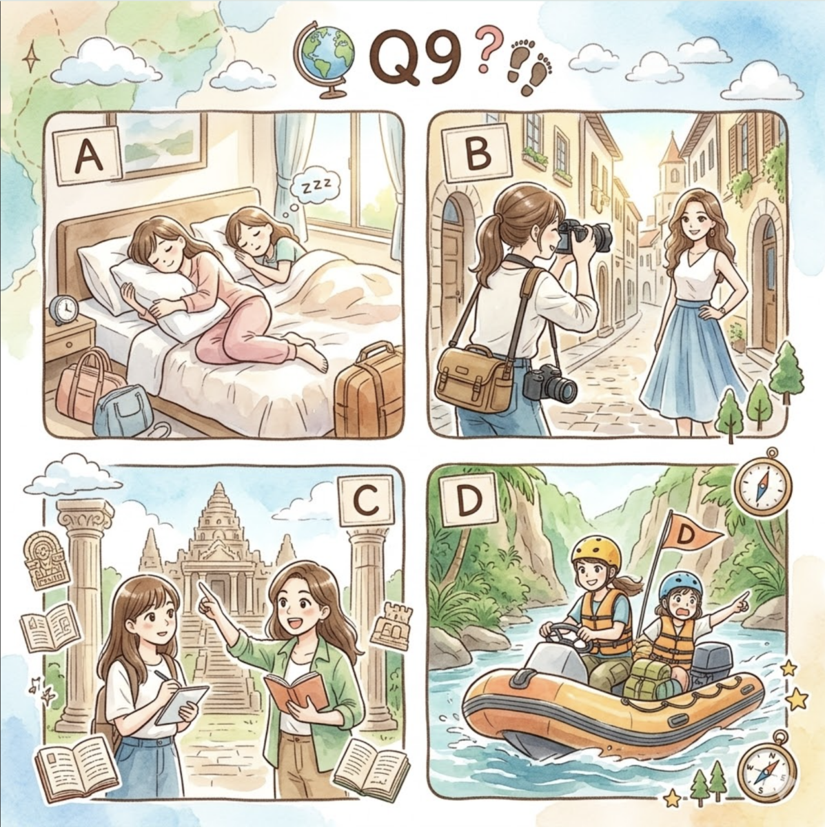 Q9. 如果为这次旅行挑选一位“完美的旅行搭子”，你希望对方具备什么特质？