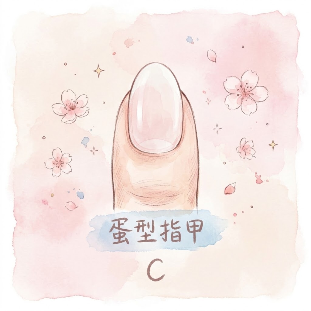 🥚 C. 蛋型指甲：躺赢流天花板！手掌厚实、一生衣食无忧的“天选福星”